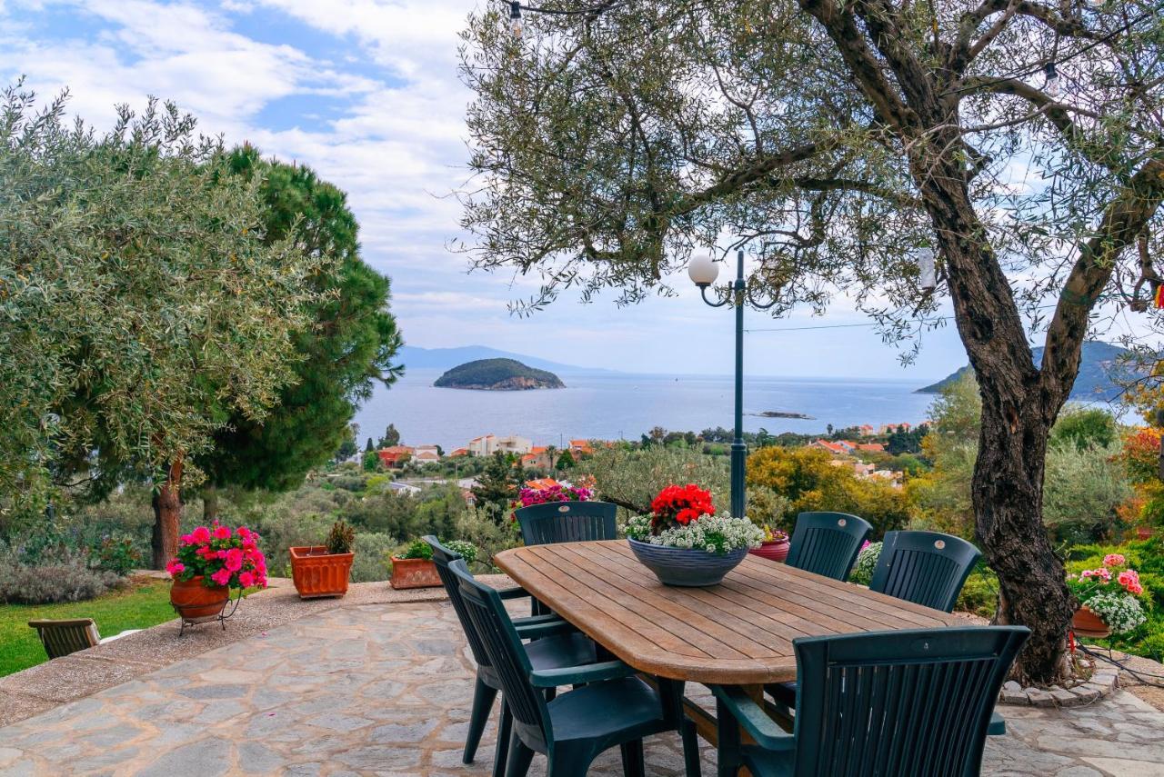Villa Elia Kavala - Mediterranean Holiday Villa Palaiontsiflikion Bagian luar foto